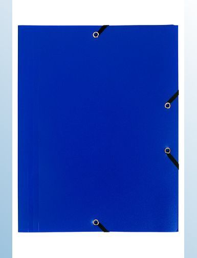 CHEMISE A ELASTIQUE 3 RABATS POLYPROPYLENE A4 BLEUE-
