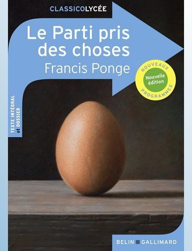 LE PARTI PRIS DES CHOSES - PONGE FRANCIS