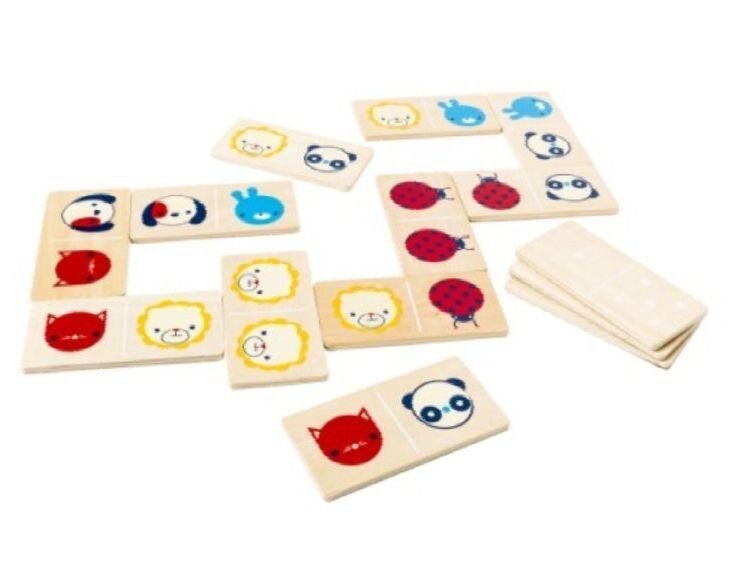 Domino des animaux en bois