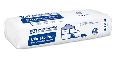 Johns Manville Climate Pro formaldehyde free blown fiberglass insulation bag | RGS