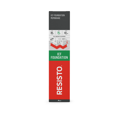 RESISTO ICF self adhesive foundation waterproofing membrane protective roll packaging | RGS