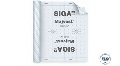 SIGA Majvest 500 SA self adhered weather resistive barrier 60 inch wide roll front view | RGS