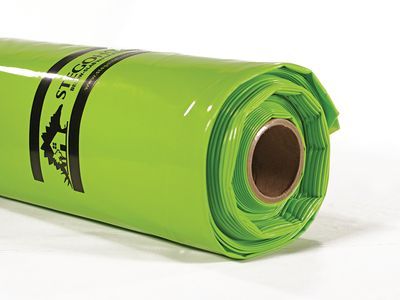 StegoHome 10 mil thick high performance green residential vapor retarder membrane 12 foot wide roll front view | RGS