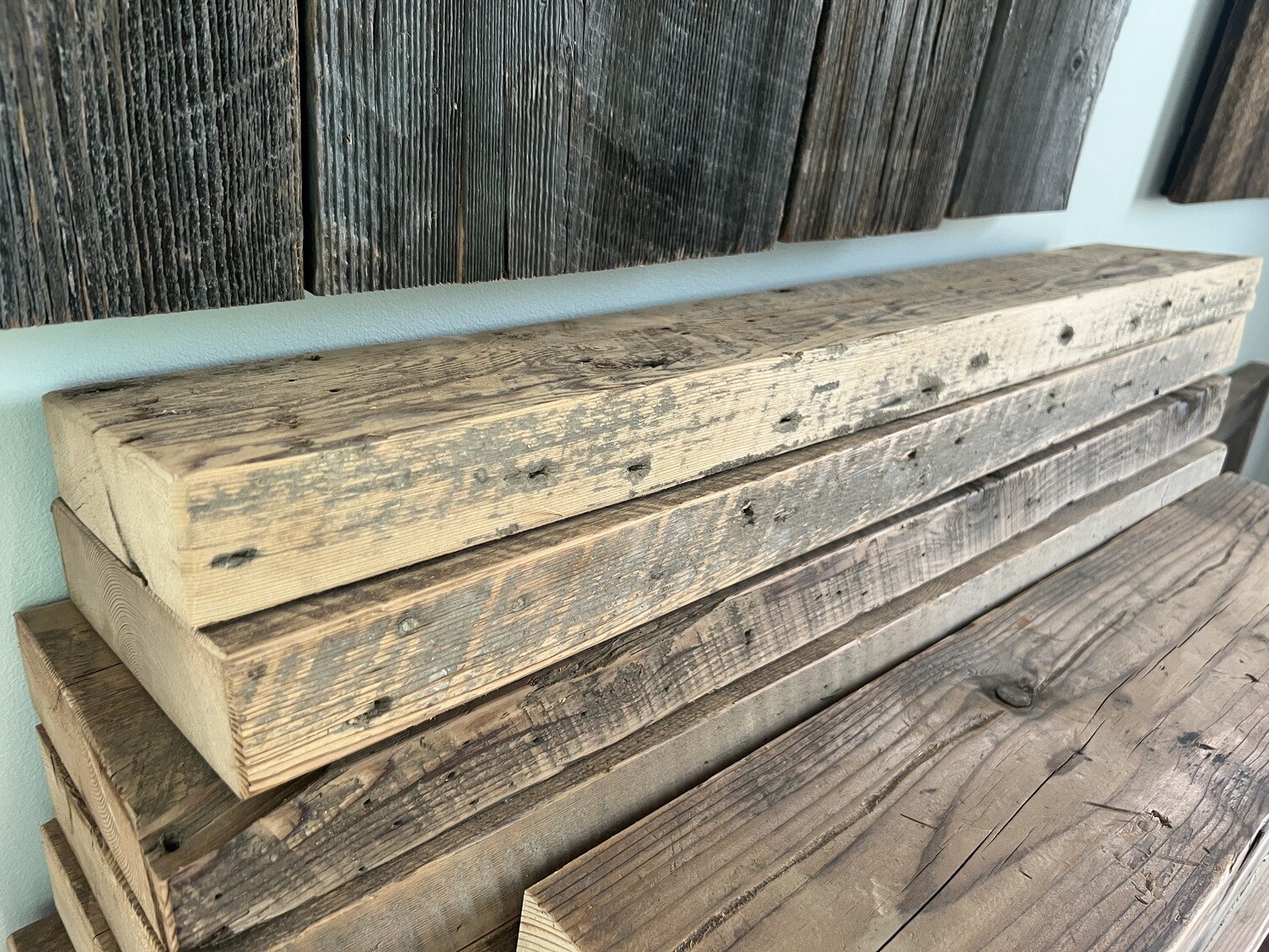 Reclaimed wood shelves deals