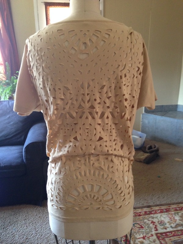 Laser Back Tee Cream