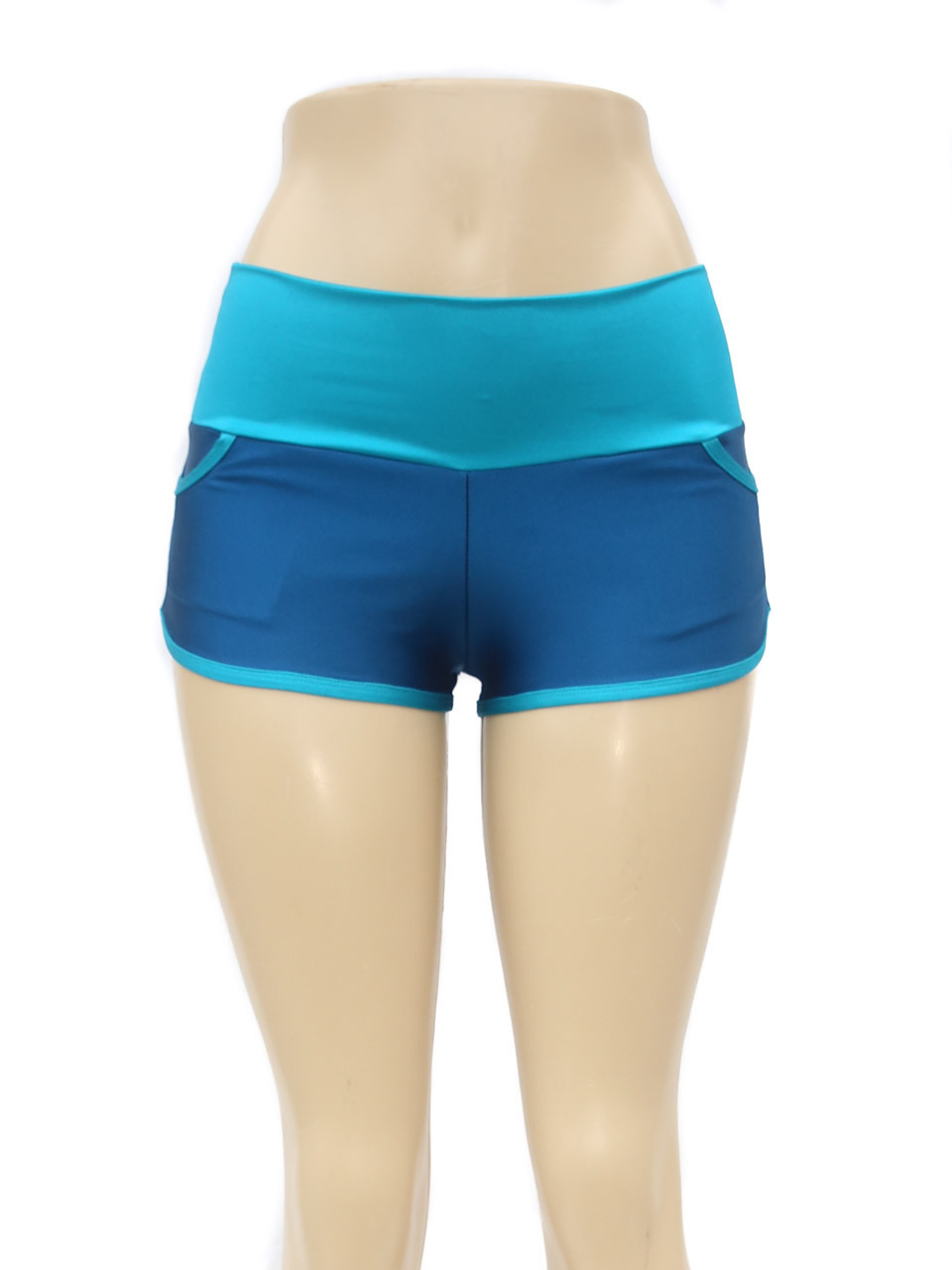 Roller Girl Shorts - Nylon Lycra - Turquoise/Blue