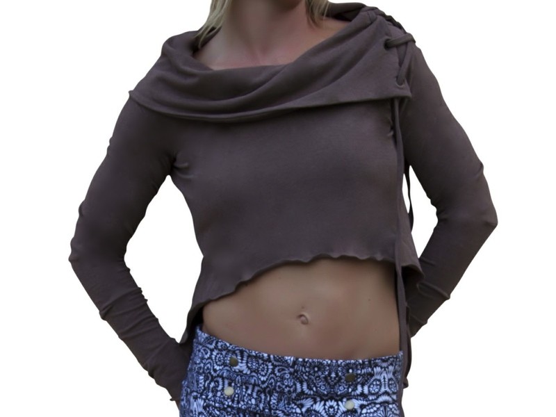 Crop Cowl Brown