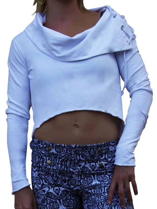 Crop Cowl White
