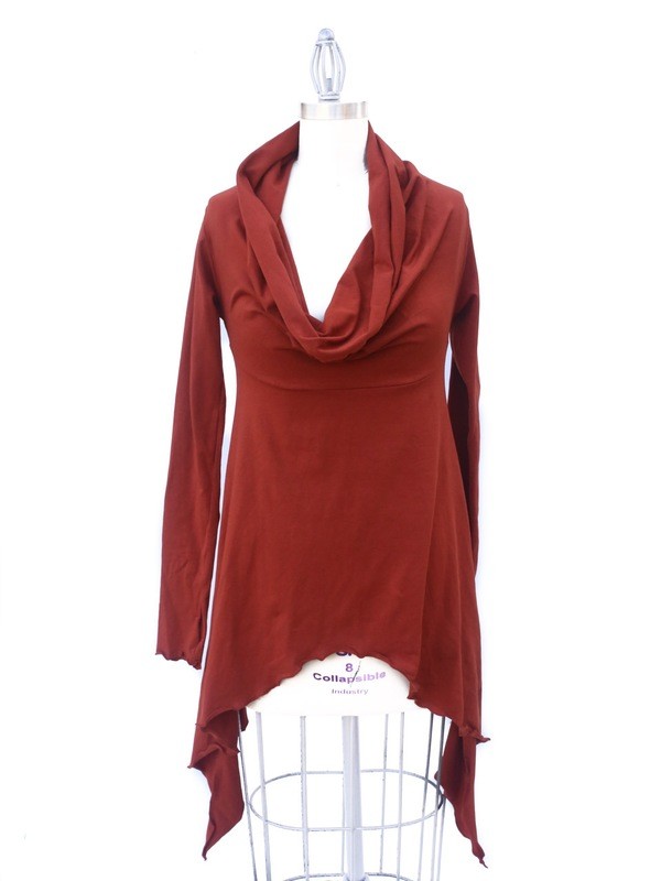 Cowl Neck Flow Top Clay