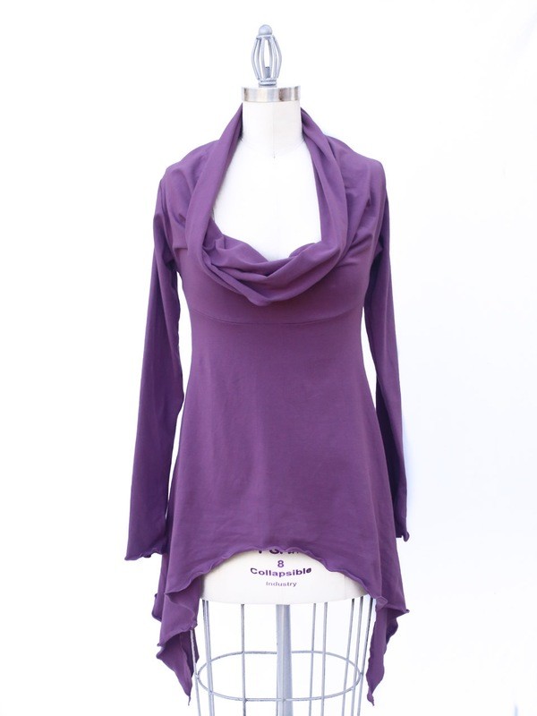 Cowl Neck Flow Top Rose