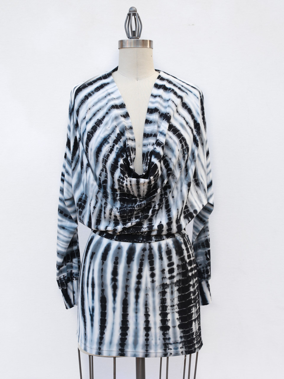 Tie Dye Cowl Neck Top