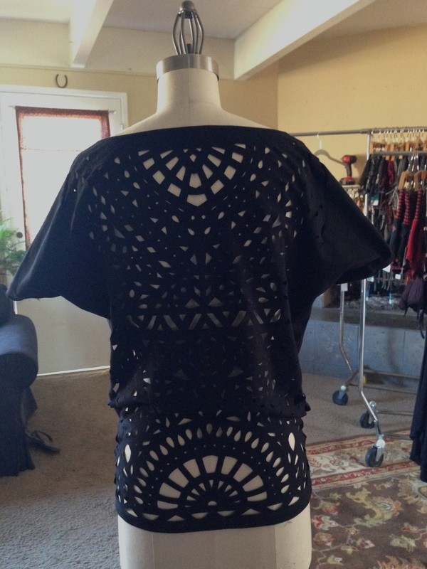 Laser Back Tee Black