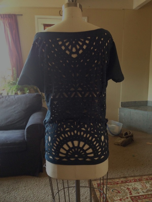 Laser Back Tee Dark Teal