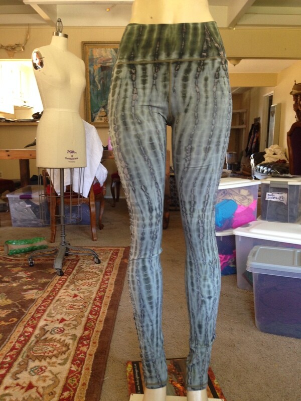 Ruched Legging Long Green Tie Dye