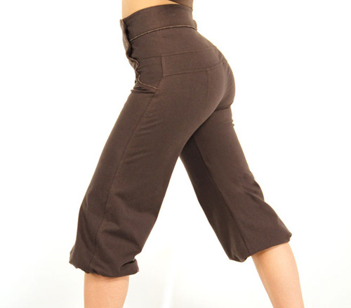 Hi waist crop Bridget pant gray