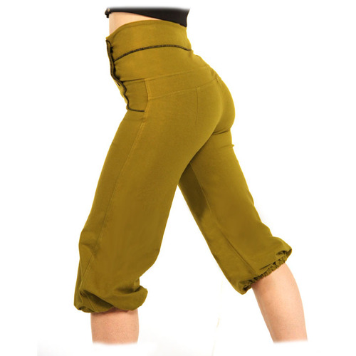 hi waist green crop bridget pant
