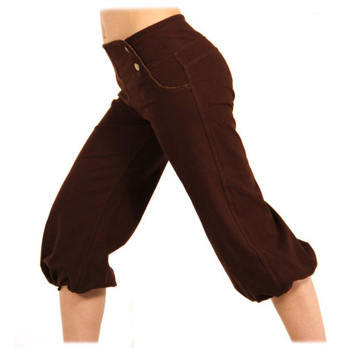 low waist crop Bridget pants brown