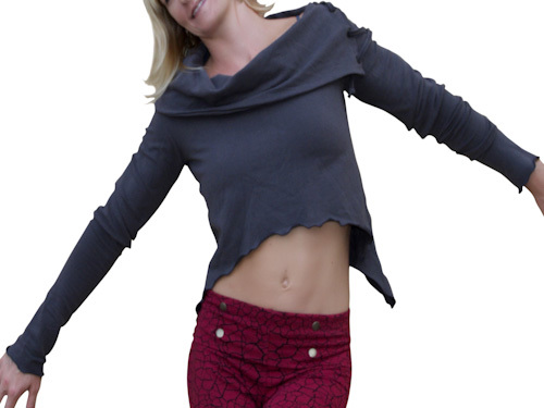 Crop Cowl Gray