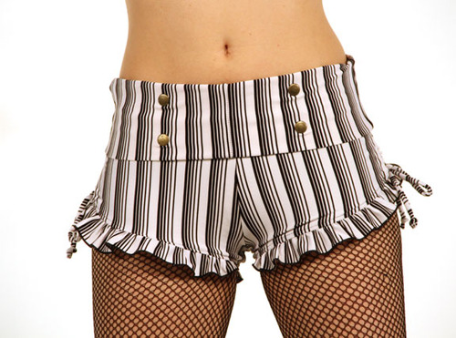 Gypsy Shorts - Nylon Lycra - Black/White Multi-Limited Edition fabric