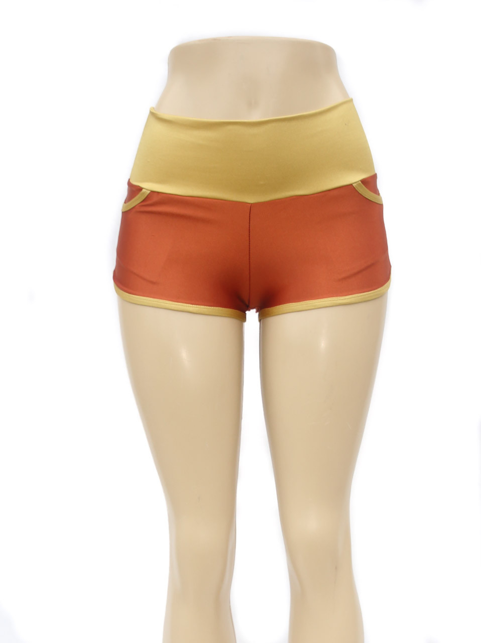 Roller Girl Shorts - Nylon Lycra - Copper/Gold
