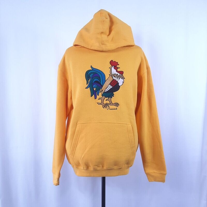 Sweat-shirt à capuche mixte jaune d'or avec broderie Sweat-shirt à capuche mixte jaune d'or avec broderie