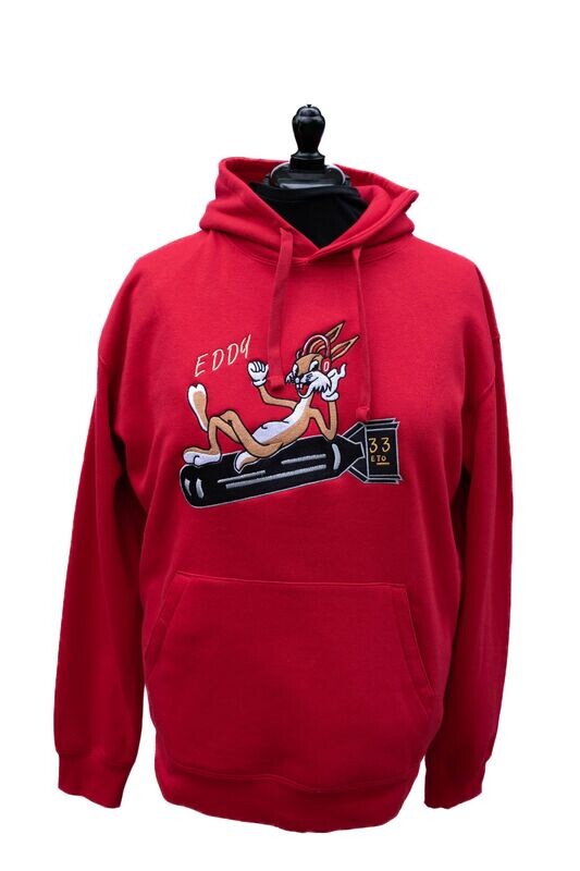 Sweat-shirt à capuche mixte rouge avec broderie Sweat-shirt à capuche mixte rouge avec broderie