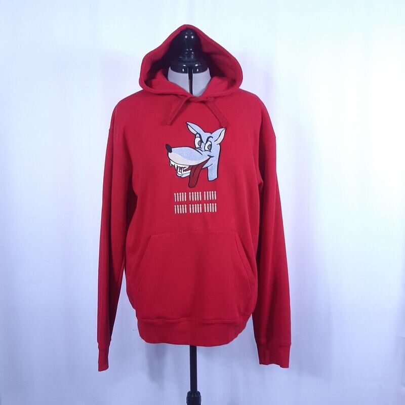 Sweat-shirt à capuche mixte rouge avec broderie Sweat-shirt à capuche mixte rouge avec broderie