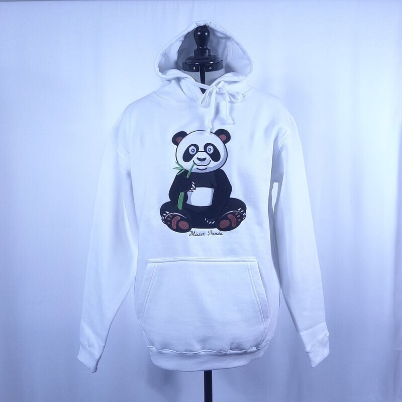 Sweat-shirt à capuche mixte blanc avec broderie Sweat-shirt à capuche mixte blanc avec broderie