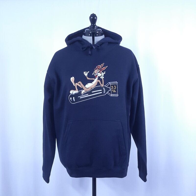 Sweat-shirt à capuche mixte bleu marine avec broderie Sweat-shirt à capuche mixte bleu marine avec broderie