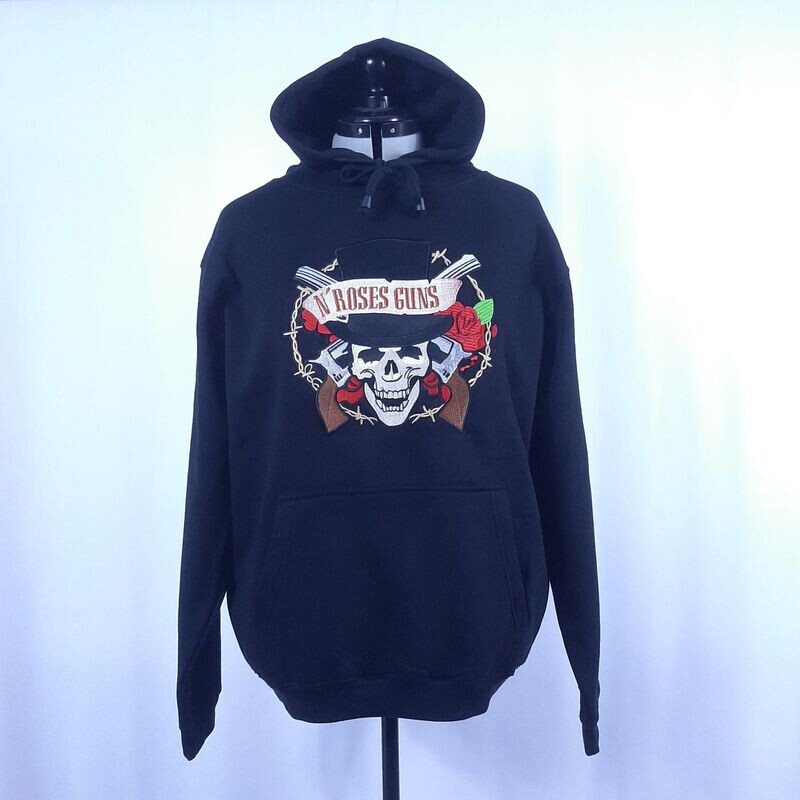 Sweat-shirt à capuche mixte noir avec broderie Sweat-shirt à capuche mixte noir avec broderie