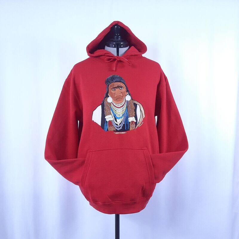 Sweat-shirt à capuche mixte rouge avec broderie Sweat-shirt à capuche mixte rouge avec broderie