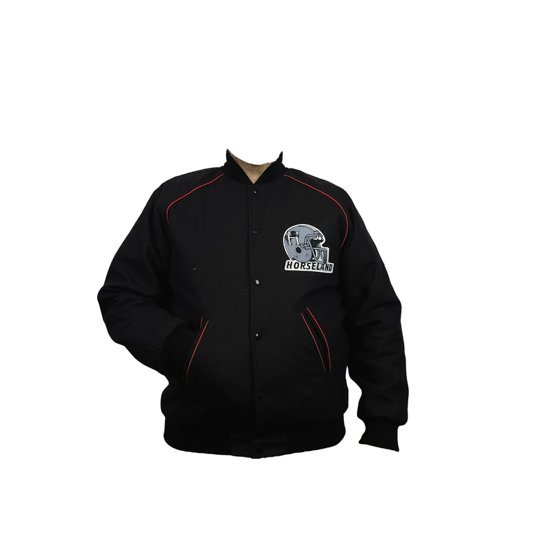 Blouson teddy modèle raglan Noir doublure 100% polyester MADE IN FRANCE
