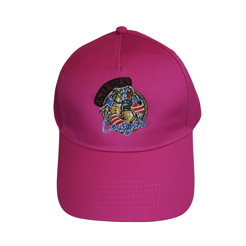Casquette rose brodé
