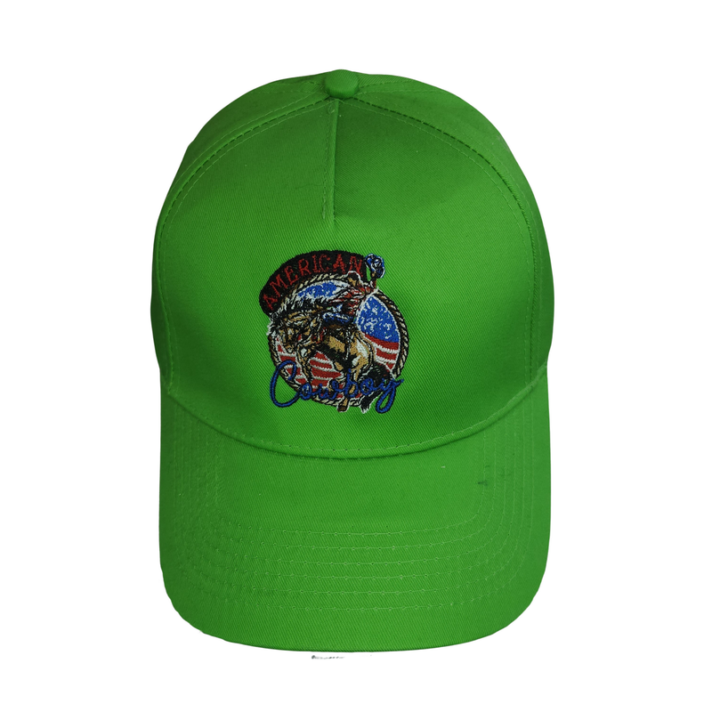 Casquette verte brodé