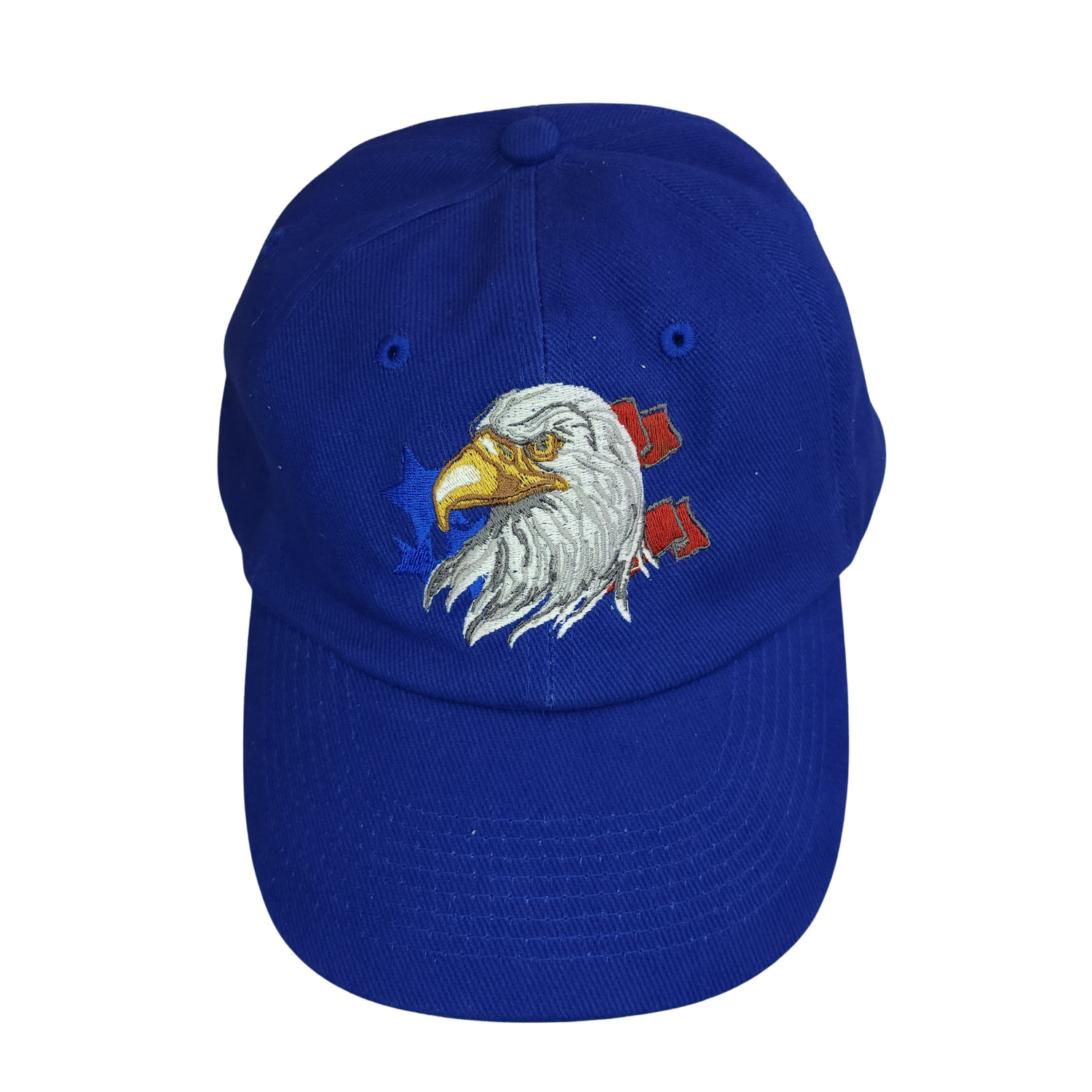 Casquette bleu brodé
