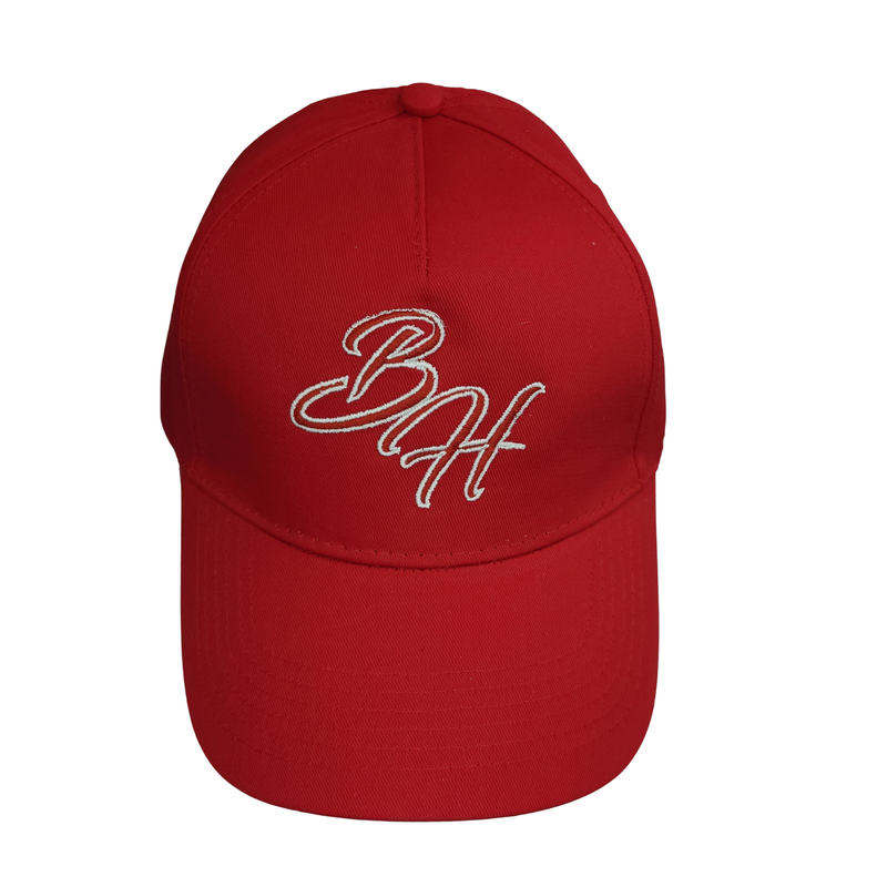 Casquette rouge brodé