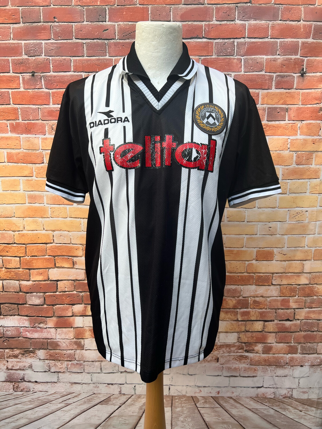 Maillot Vintage Udinese Calcio 1998-99 Par Diadora - Taille M, Domicile, Collection Football