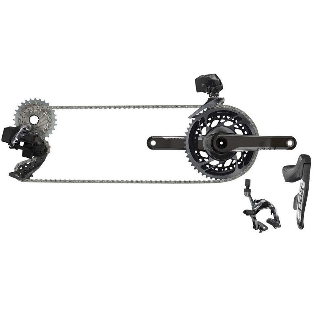 SRAM RED eTap AXS Electronic Road Groupset - 2x, 12-Speed, Cable Brake/Shift Levers, eTap AXS Front and Rear Derailleurs, D1