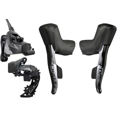 Force eTap AXS 1X D1 Electronic HRD FM Groupset (Shift/Hyd Disc Brake, 2Piece Cal., RearDer &amp; batt., 160Rotors CLX Ti CenterLocking, Charger/cord &amp; QuickStart Guide)