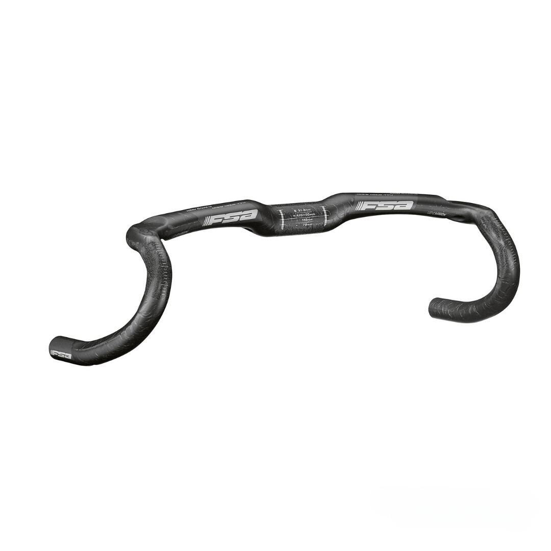 FSA (Full Speed Ahead) K-Wing AGX Drop Handlebar - Carbon, 31.8mm, 42cm, Carbon
