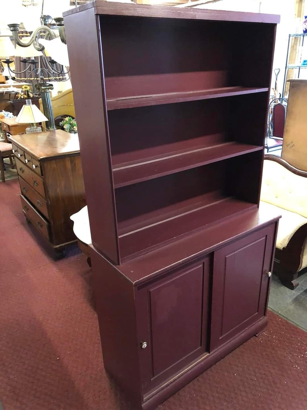 Barn Red Painted Hutch