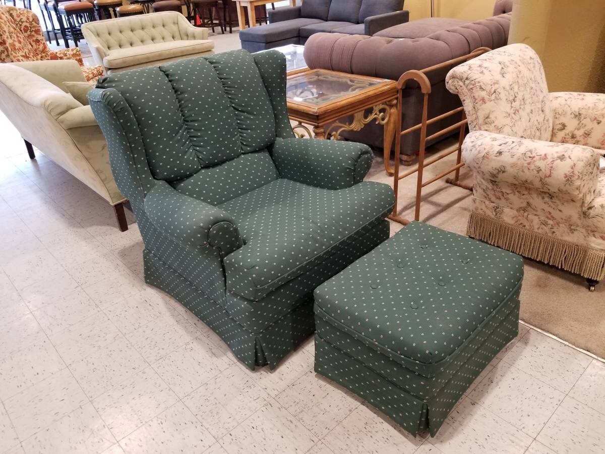 Lancer Upholstered Chair &amp; Ottoman