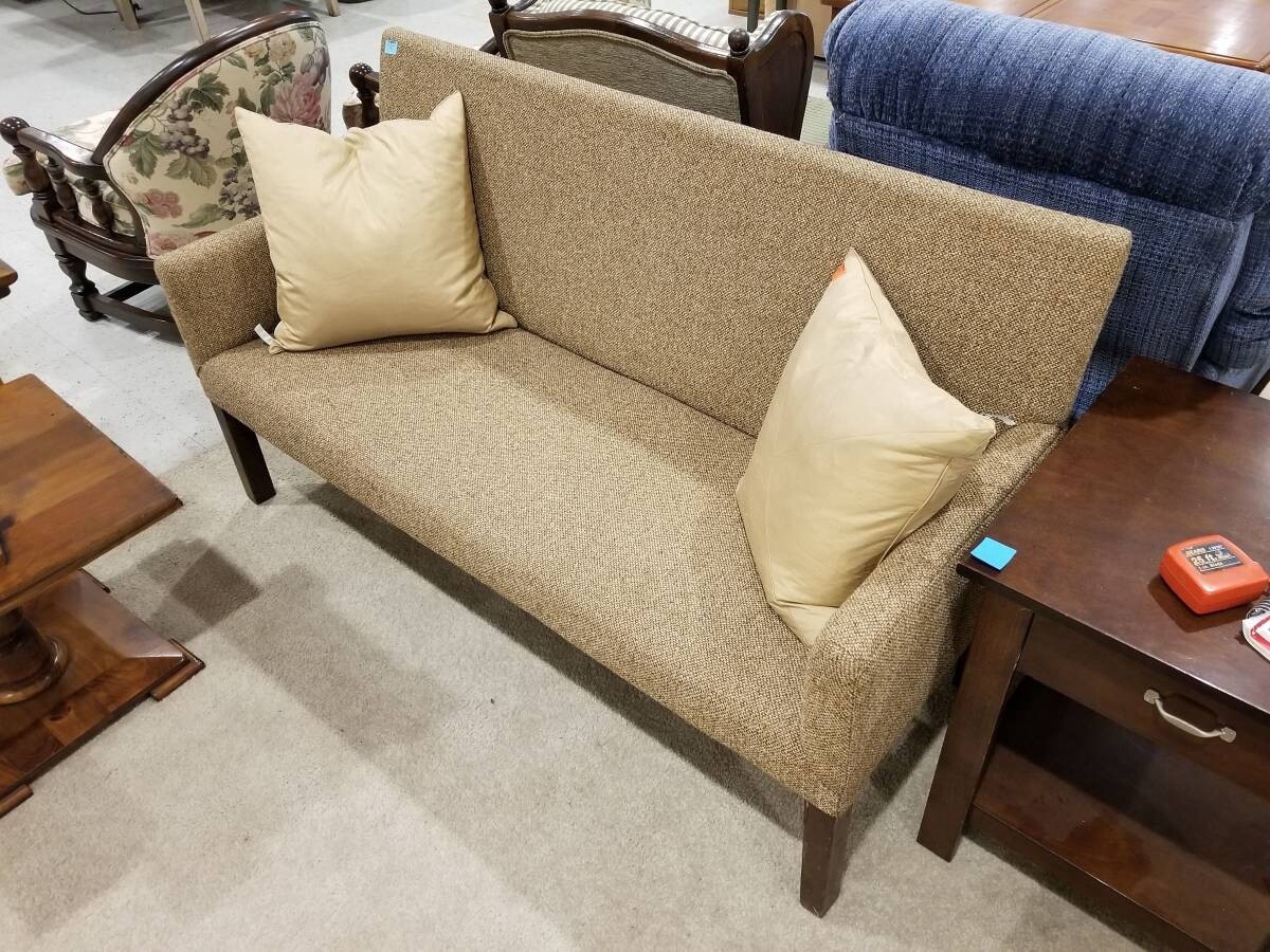 Brown Upholstered Bench