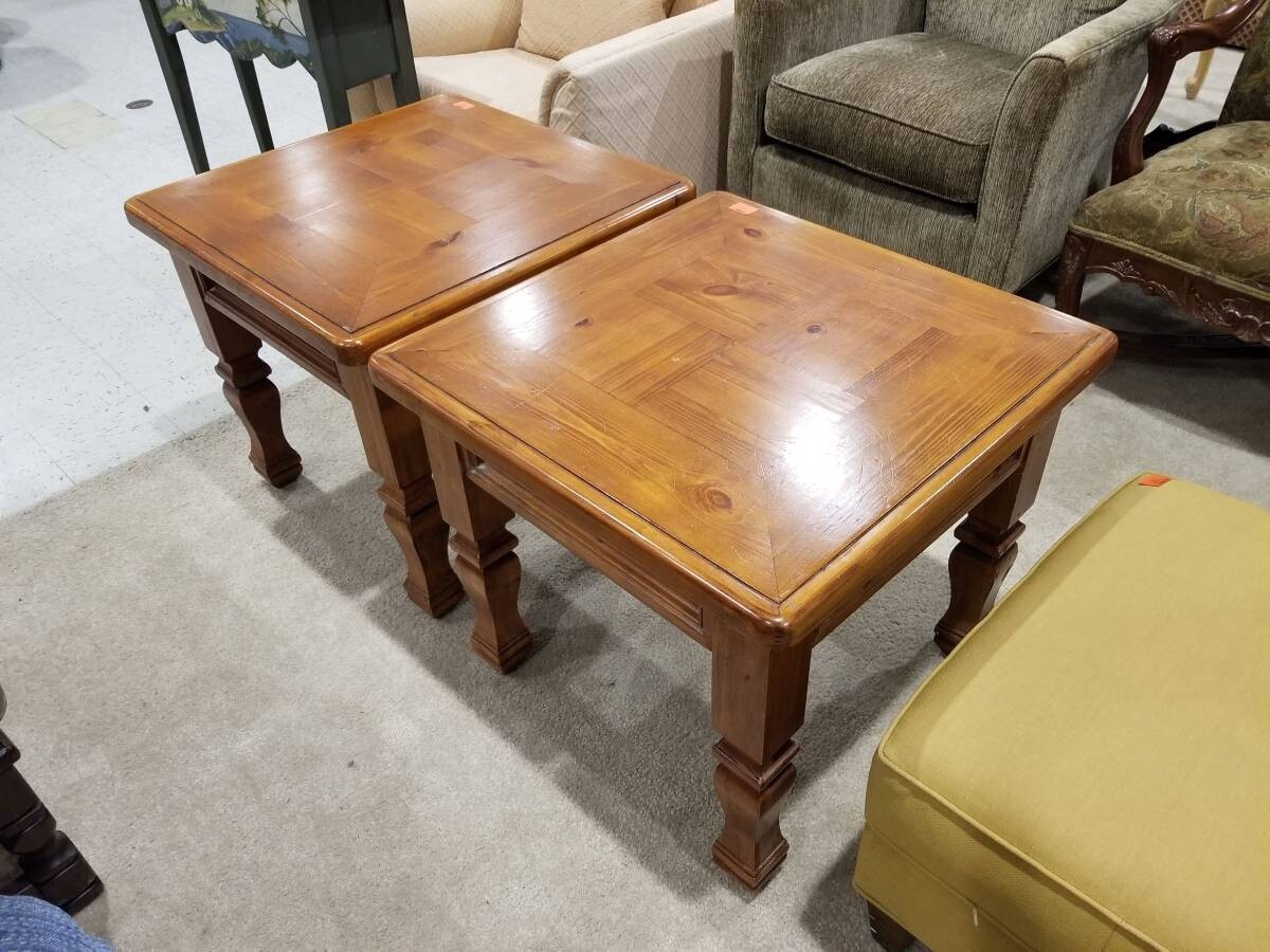 Pair of Pine End Tables