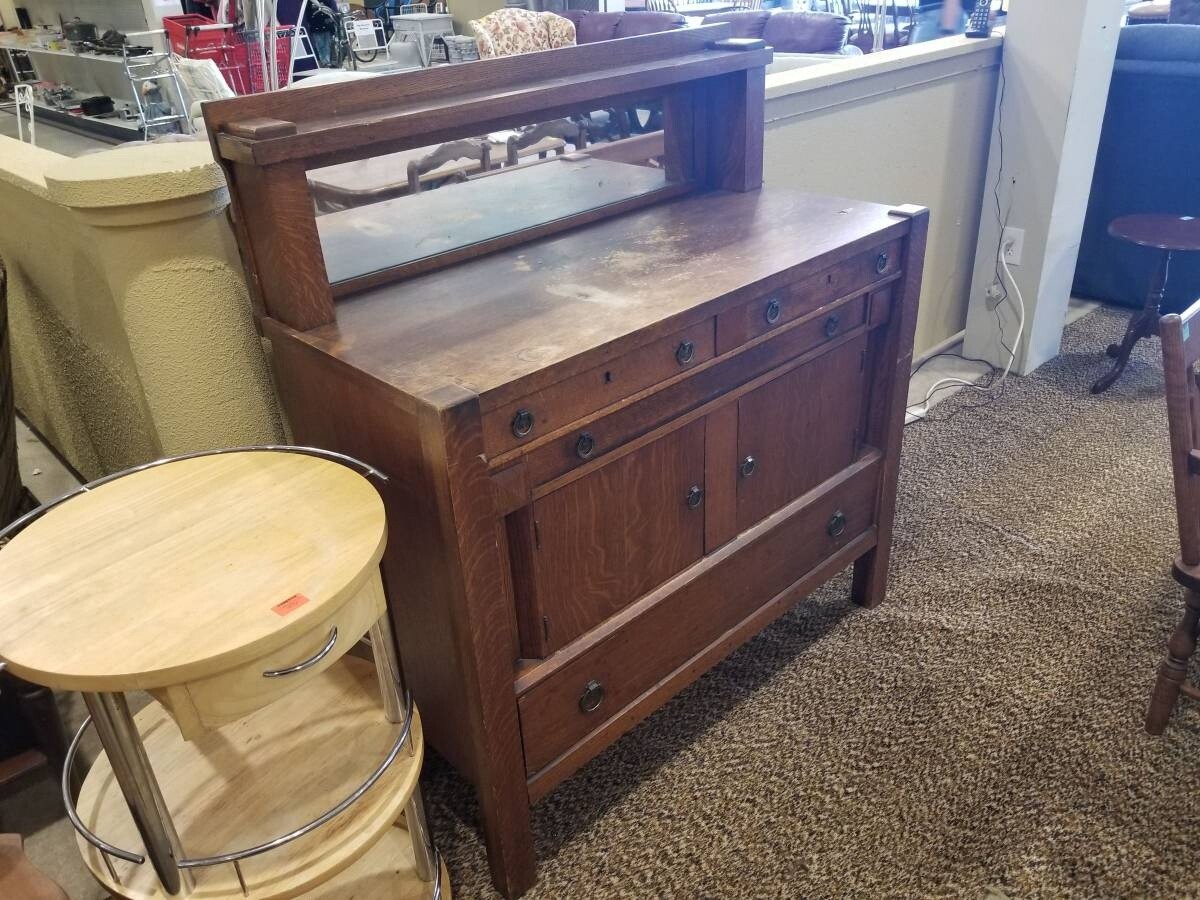 Vintage Oak Server