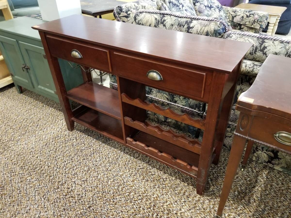 z Console Table w/ Wine Storage