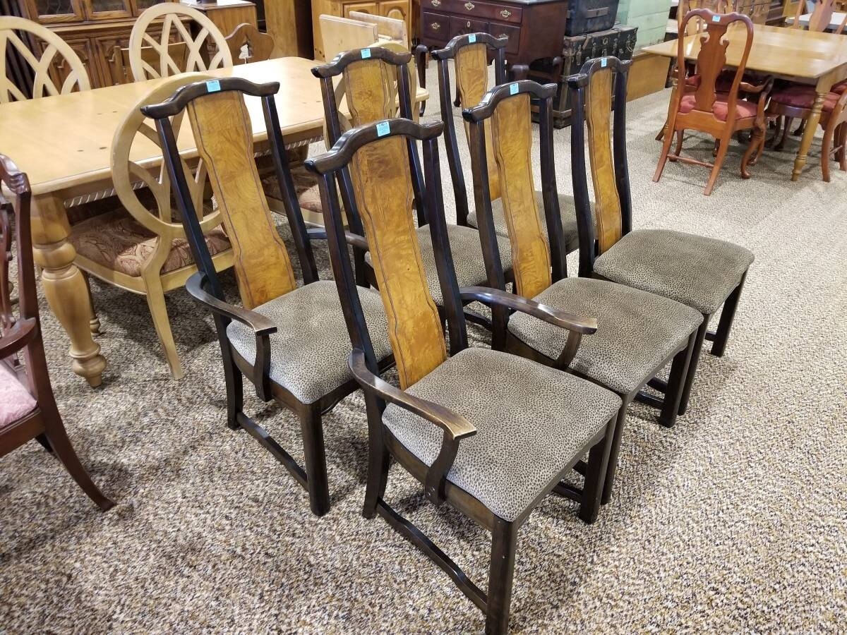 6 Pc. Set Broyhill Animal Print Dining Chairs