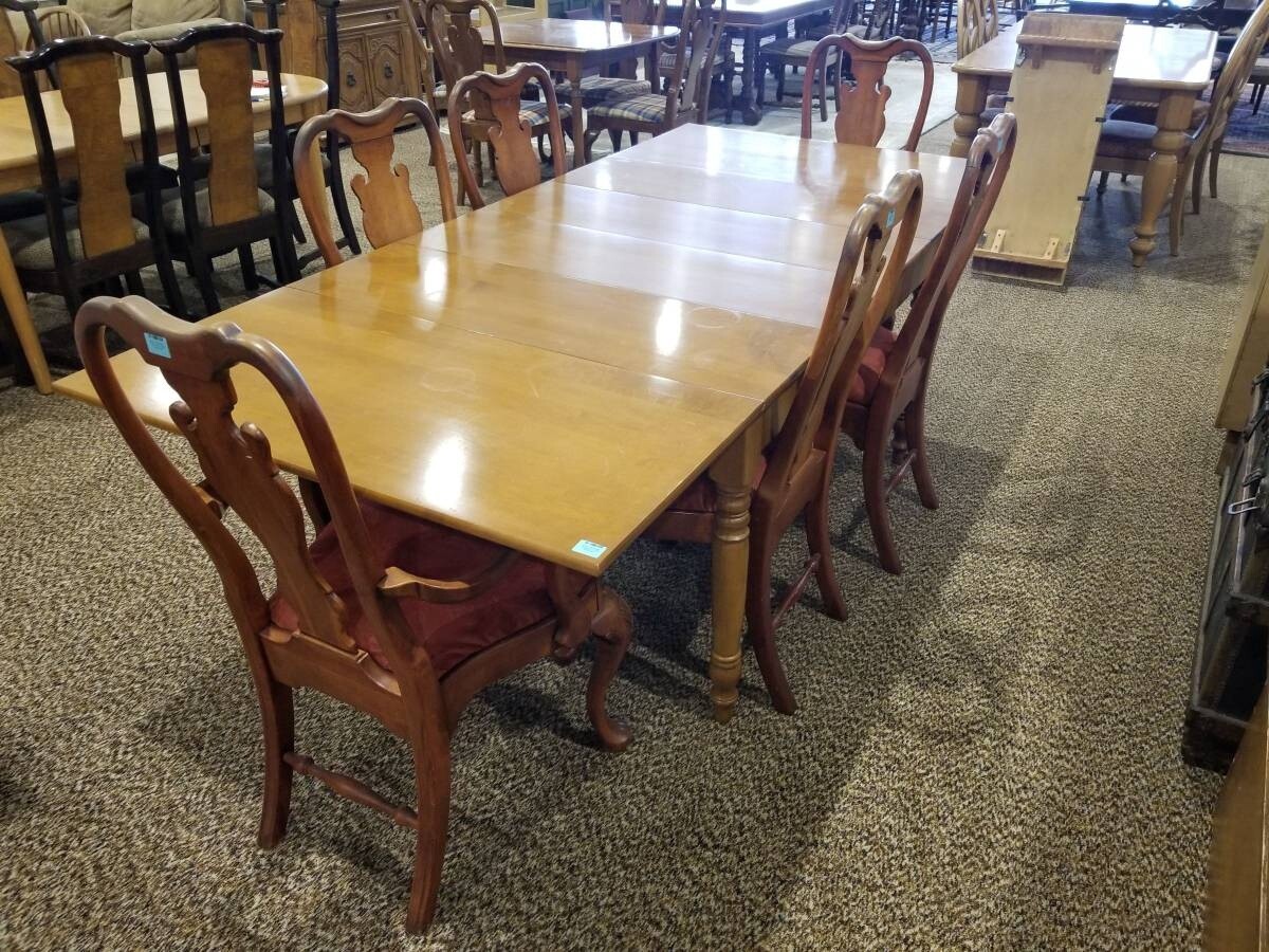 Drop Leaf Maple Table w/ 6 Chairs