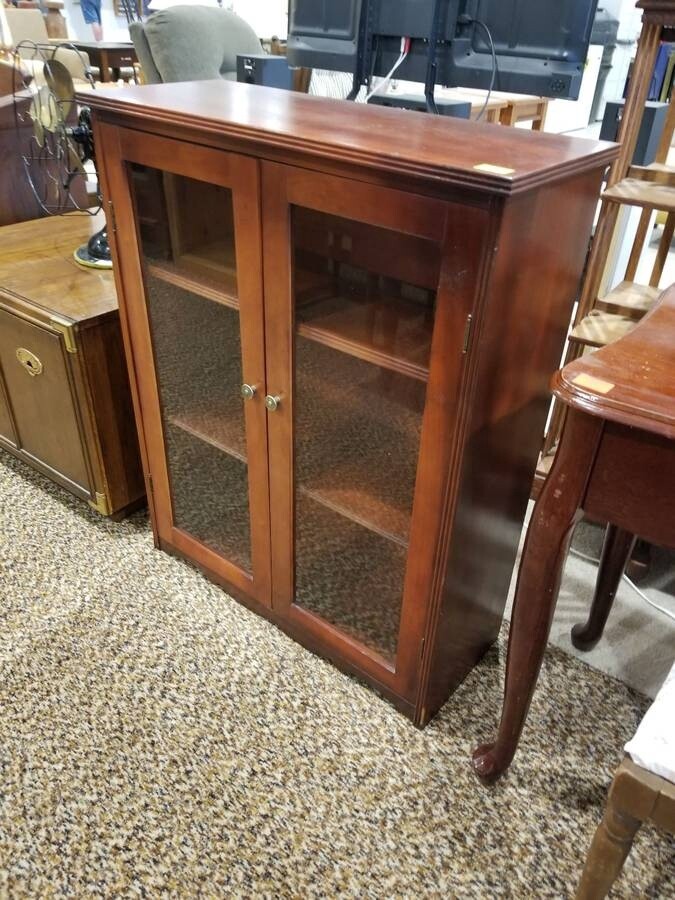 Two Door Glass Front Cabinet