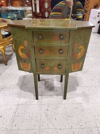 Hand Painted Sewing Cabinet